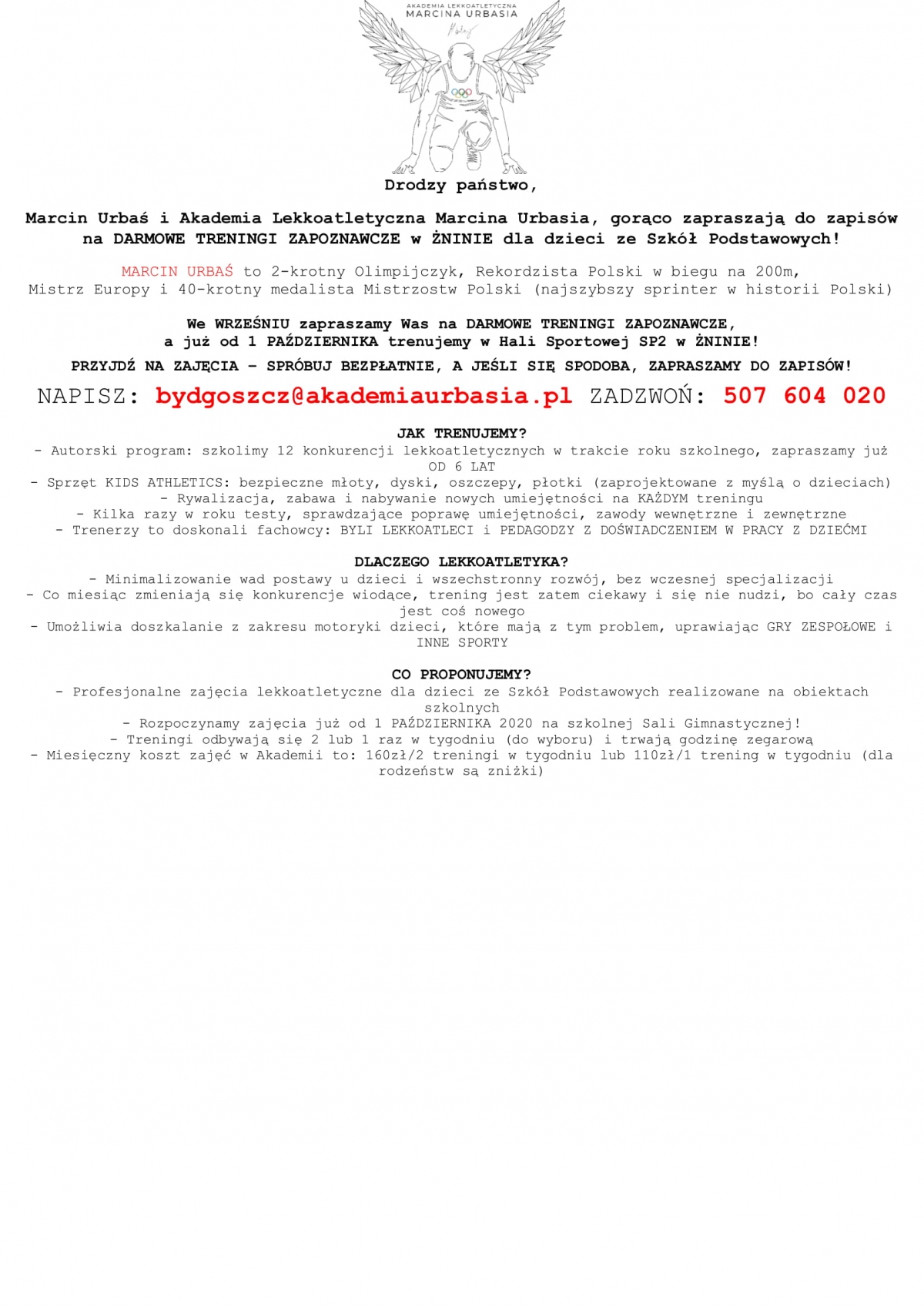 Zaproszenie dla rodzic&oacute;w z SP 2 Żnin