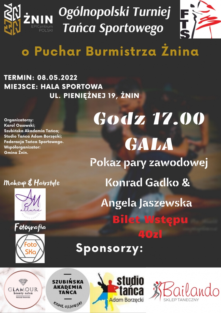 Og&oacute;lnopolski Turniej Tańca Sportowego o Puchar Burmistrza Żnina